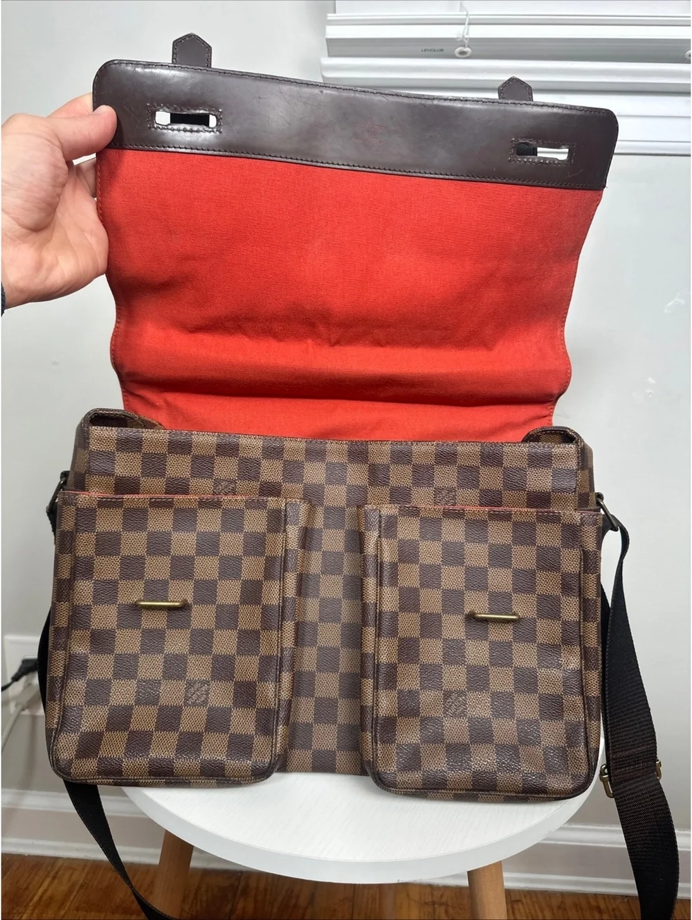 Louis Vuitton Broadway Messenger Bag Damier Ebene Canvas